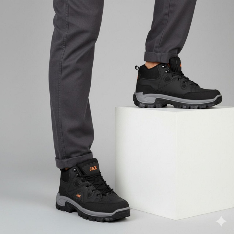 کفش ساقدار مردانه مشکی مدل JAX
