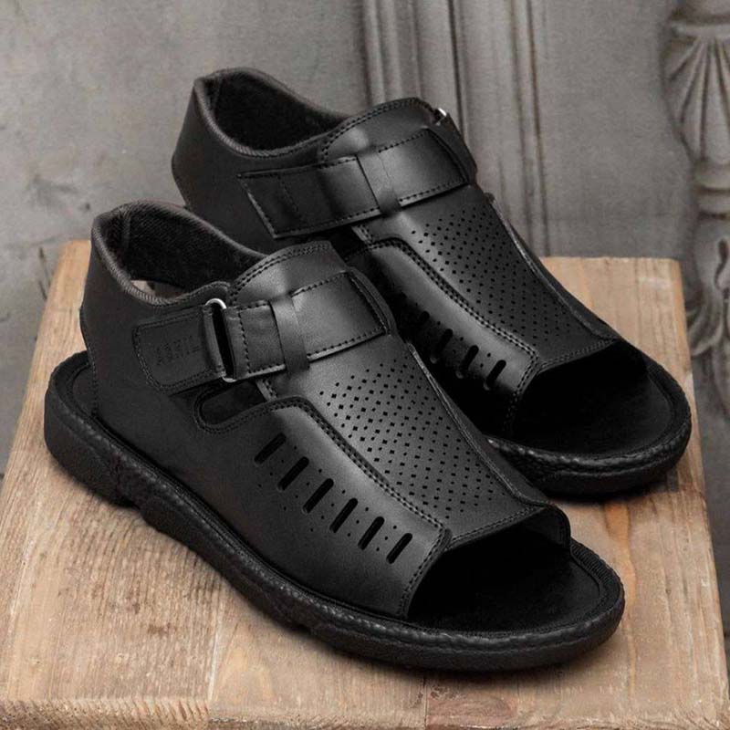 صندل جلوباز مردانه مشکی مدل Sany